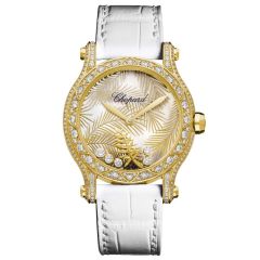 275366-0001 | Chopard Happy Palm Yellow Gold Diamonds Limited Edition 36 mm watch. Buy Online