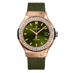 565.OX.8980.RX | Hublot Classic Fusion King Gold Green 38mm watch. Buy Online