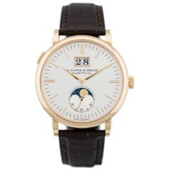 384.032F | A. Lange & Sohne Saxonia Moon Phase pink gold case and folding clasp watch. Buy Online