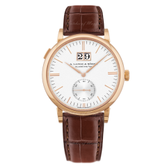 A. Lange & Söhne Saxonia Outsize Date Pink Pink Gold Argente Dial 38.5mm 381.032