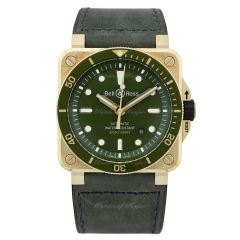 BR0392-D-G-BR/SCA | Bell & Ross Br 03-92 Diver Green Bronze Limited Edition 42 mm watch. Buy Online