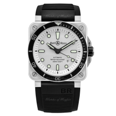 BR0392-D-WH-ST/SRB | Bell & Ross Br 03-92 Diver White 42 mm watch. Buy Online