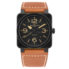 BR0392-HERITAGE-CE | Bell & Ross BR 03-92 Heritage Ceramic 42 mm watch | Buy Online