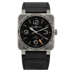 BR0393-GMT-ST/SCA | Bell & Ross BR 03-93 GMT 42 mm watch. Buy Online
