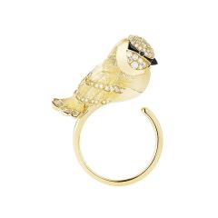 Boucheron Animaux de Collection Yellow Gold Sapphire Diamond Onyx Ring JRG03063