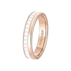 JAL00238| Buy Online Boucheron Quatre Pink Gold and White Ceramic Ring