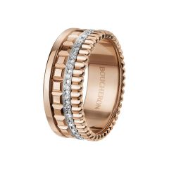 Boucheron Quatre Pink Gold Diamond Ring JRG02485