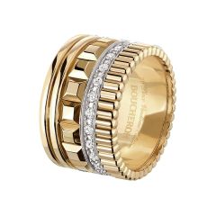 Boucheron Quatre White and Yellow Gold Diamond Ring JRG01987