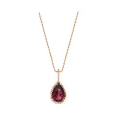 Boucheron Serpent Bohème Couleur Pink Gold Garnet Pendant JPN00596