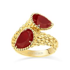 Boucheron Serpent Bohème Couleur Yellow Gold Carnelian Ring JRG02915