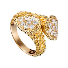 Boucheron Serpent Bohème Diamants Yellow Gold Diamond Ring JRG04BAB1
