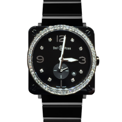 BRS-BL-CES-LGD/SCE | Bell & Ross BR S Black Ceramic Diamonds 39 mm watch | Buy Online