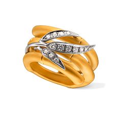 DA10491 030101 | Carrera y Carrera Bambu Zen Yellow & White Gold Ring
