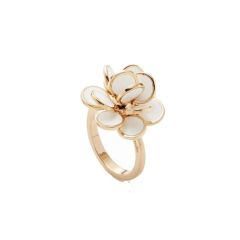 Chantecler Paillettes Pink Gold Ring C.35256 Size 51