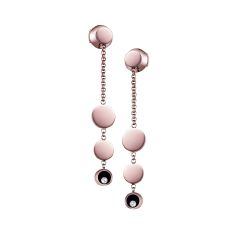 Chopard Happy Darling Rose Gold Onyx Diamond Earrings 837481-5001
