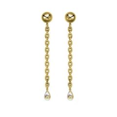 Chopard Happy Diamonds Yellow Gold Diamond Earrings 839082-0001