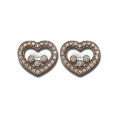 Chopard Happy Diamonds Icons Ear Pins Rose Gold 83A611-5201