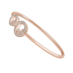 Chopard Happy Diamonds Icons Rose Gold Diamond Bangle Size M 85A618-5202