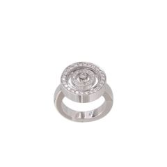 Chopard Happy Diamonds White Gold Diamond Ring Size 55 825422-1112