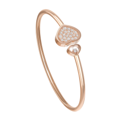 857482-5909 | Chopard Happy Hearts Rose Gold Diamond Bangle Size S