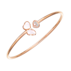 85A083-5302|Chopard Happy Hearts Rose Gold Pearl Diamond Bangle Size M