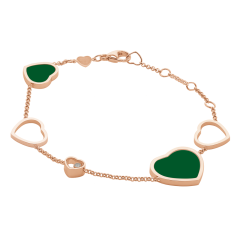 857482-5011 |Buy Chopard Happy Hearts Rose Gold Agate Diamond Bracelet