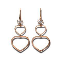 Chopard Happy Hearts Rose Gold Diamond Earrings 837482-5101
