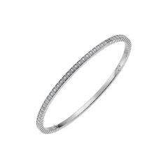 Chopard Ice Cube Pure White Gold Full-Set Diamond Bangle Size S 857702-1012