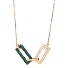 819895-9005 | Chopard Ice Cube Rose Gold and Green Ceramic Pendant