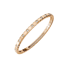 Chopard Ice Cube Rose Gold Half-Paved Diamond Bangle Size XL 858350-5011