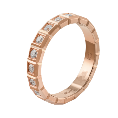 Chopard Ice Cube Pure Rose Gold Diamond Full-Set Ring Size 52 829834-5098