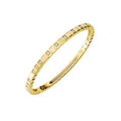 Chopard Ice Cube Yellow Gold Half-Paved Diamond Bangle Size L 858350-0006