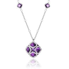 Chopard IMPERIALE White Gold Amethyst Diamond Pendant 819570-1001