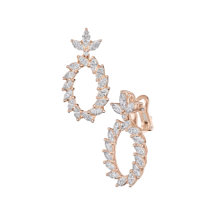 Chopard L'Heure du Diamant Marquise Rose Gold Diamond Earrings 84A062-5001