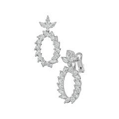 Chopard L'Heure du Diamant Marquise White Gold Diamond Earrings 84A062-1001
