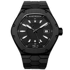 TC-1PVDBLACK | Dietrich Time Companion Acciaio 48 x 46mm watch. Buy Online