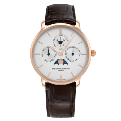 FC-775V4S4 | Frederique Constant Slimline Perpetual Calendar Manufacture Rose Gold & Steel 42 mm watch. Buy online. 