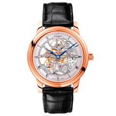 1-49-18-01-05-01 | Glashutte Original Senator Manual Winding Skeletonized Edition watch. Buy Online