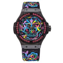 343.CS.6599.NR.1213  | Hublot Big Bang Broderie Sugar Skull Ceramic 41 mm watch. Buy Online