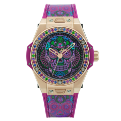 465.OX.1190.VR.1299.MEX18 | Hublot Big Bang One Click Calavera Catrina King Gold 39mm watch. Buy Online