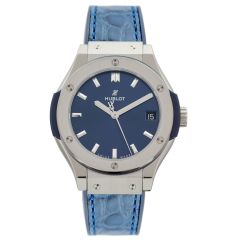 581.NX.7170.LR | Hublot Classic Fusion Blue Titanium 33 mm watch. Buy Online