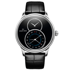 J016030270 | Jaquet Droz Grande Seconde Dual Time Onyx Steel 43 mm