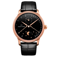 J030533200 | Jaquet Droz Perpetual Calendar Eclipse Black Enamel 43 mm watch. Buy Online