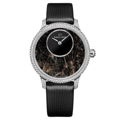 J005004573 Jaquet Droz Petite Heure Minute Rutilated Quartz White Gold