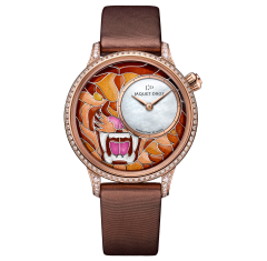 J005503500 | Jaquet Droz Petite Heure Minute Smalta Clara Tiger 35 mm watch. Buy Online