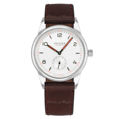 701 | Nomos Club Steel Manual Brown Leather 36 mm watch | Buy Now