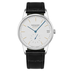 365.S1 | Nomos Orion Neomatik 41 Date 175 Years Watchmaking Glashütte Black Leather watch | Buy Online
