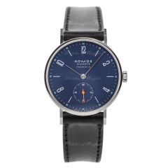 177 | Nomos Tangente Neomatik Midnight Blue Black Leather 35 mm watch | Buy Now