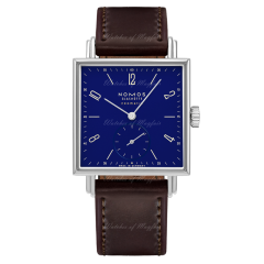 421.S3 | Nomos Tetra Neomatik Blue 175 Years Limited Edition Brown Leather 33 x 33 mm watch | Buy Now