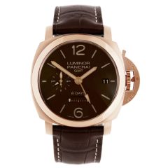 Panerai Luminor 1950 8 Days GMT Oro Rosso PAM00576 New Authentic